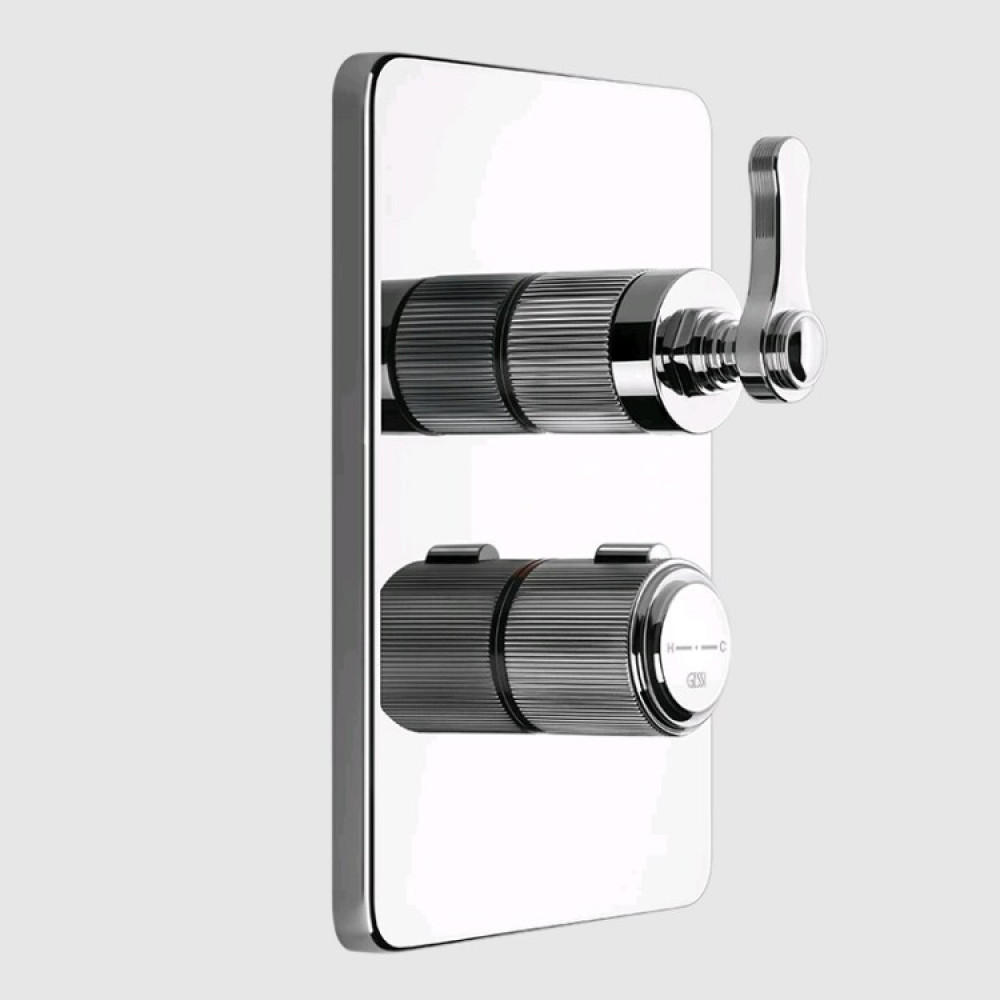 Смеситель для душа, Gessi, VENTI20, на 2 потребителя, цвет-хром