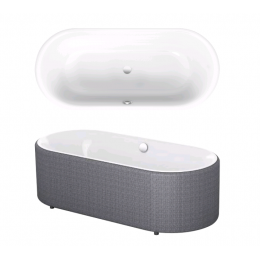 Ванна, Bette, BetteLux Oval Couture, шгв 1800*800*450, цвет-Ebony matt