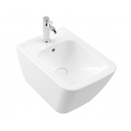 Биде, Villeroy&Boch, Finion, подвесной, шгв 375*560*315, CeramicPlus, цвет-Stone White