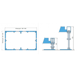 Монтажная рама, Villeroy&Boch, ViFrame, для душевых поддонов большего размера, без центральной ножки