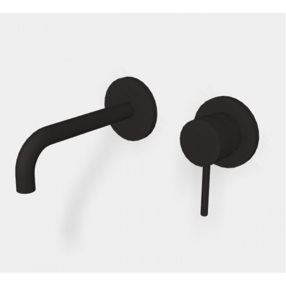 Смеситель для раковины, Fima Carlo Frattini, Spillo Up, цвет-чёрный матовый