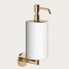 Дозатор для жидкого мыла, Gessi, Anello, шгв 75*128*243, цвет дозатора-Warm Bronze PVD/белый