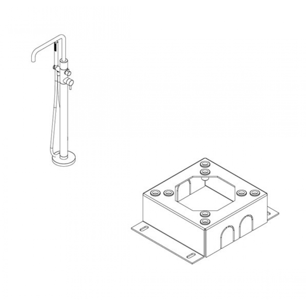 Внутренняя часть, Ritmonio, назначение-для напольного смесителя или душевой стойки, не окрашен