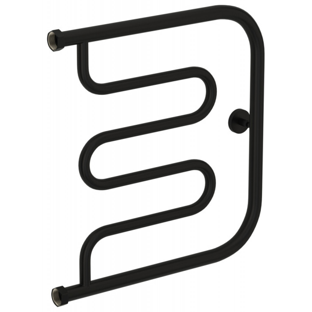 Полотенцесушитель, Сунержа, Лира, шгв 510*65-80*536, вертикальное слева/справа, цвет-чёрный матовый