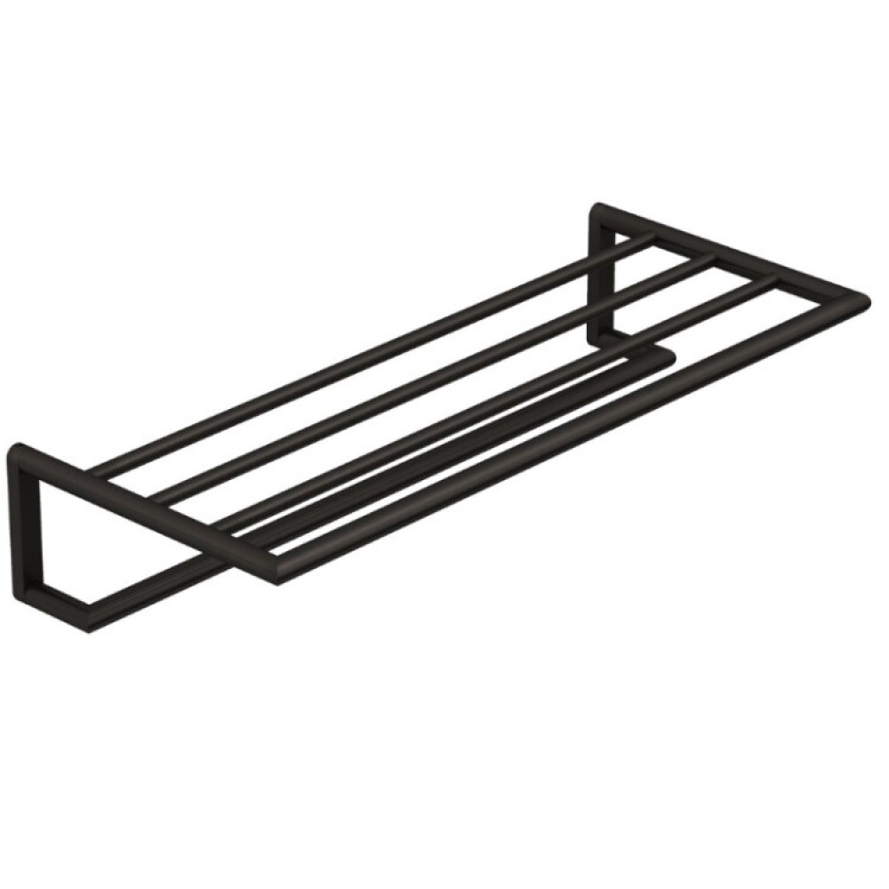 Полотенцедержатель, Kludi, VELA R, с полкой-решёткой, шгв 618*262*120, цвет-сталь оружейная