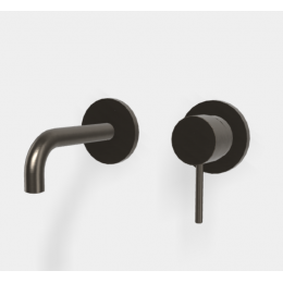 Смеситель для раковины, Fima Carlo Frattini, Spillo Up, цвет-брашированный черный хром