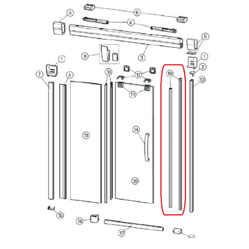 Магниты для двери, Huppe, Aura