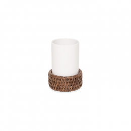 Стакан, Decor Walther, BASKET, шгв 75*75*105, цвет-ротанг темный (Rattan dunkel)