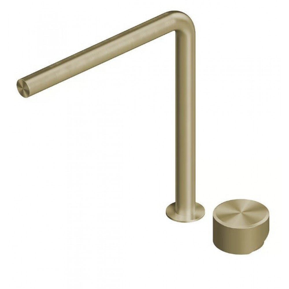 Смеситель для раковины, Quadro design, Stereo, цвет-золото светлое (Light Gold)