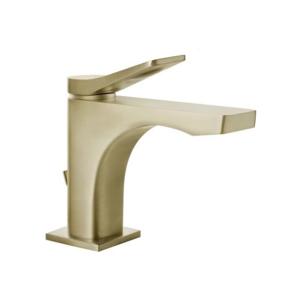 Смеситель для раковины, Gessi, Rilievo, цвет-Brushed Brass PVD