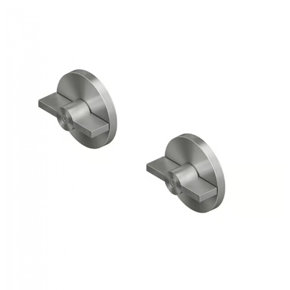 Вентиль, Quadro design, Valvola01, запорный, 1/2", в комплекте-2 шт, цвет-сталь брашированная