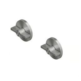 Вентиль, Quadro design, Valvola01, запорный, 1/2", в комплекте-2 шт, цвет-сталь брашированная