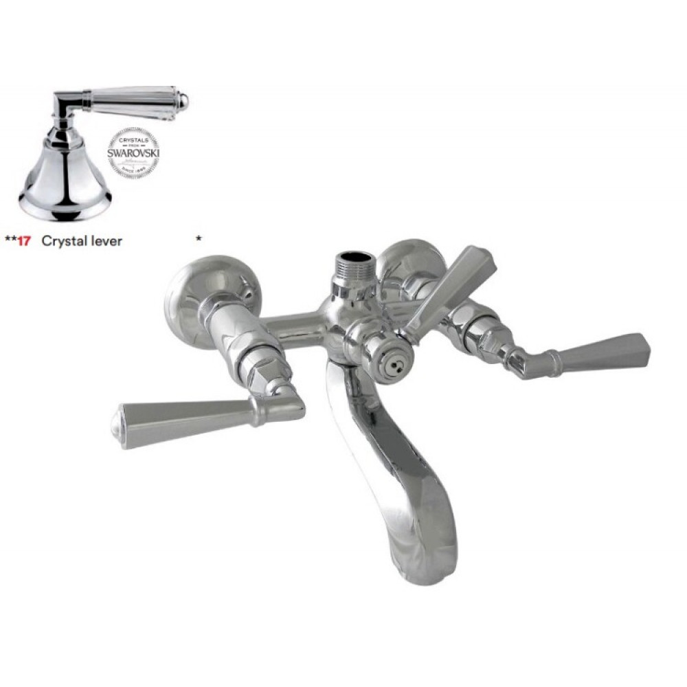 Смеситель для ванны и душа, Nicolazzi, Teide Metal, цвет-Chrome