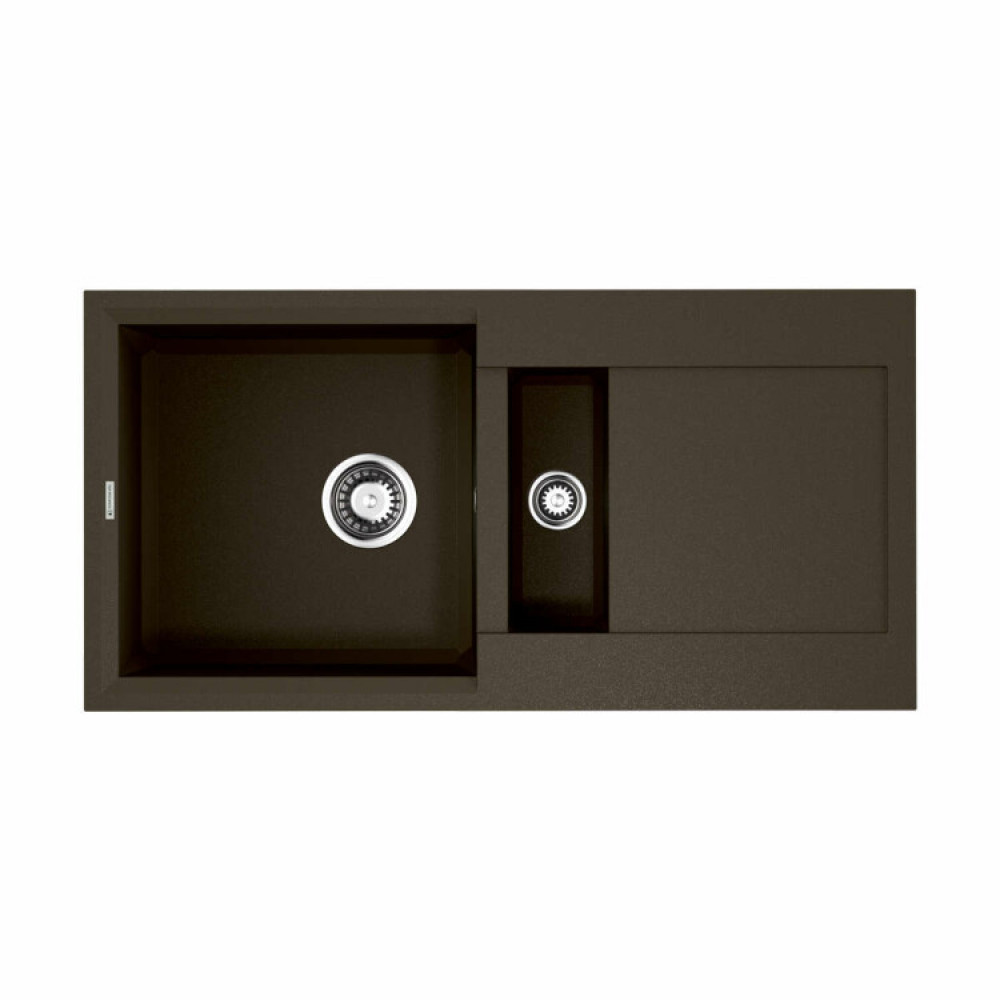 Мойка, OMOIKIRI, Sakaime, шгв 860*435*230, отверстия для смесителя-10 промаркированных, чаши-2, цвет-темный шоколад