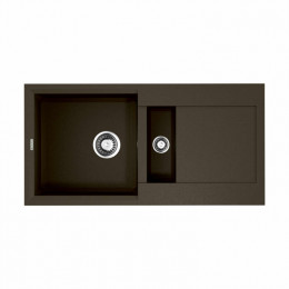 Мойка, OMOIKIRI, Sakaime, шгв 860*435*230, отверстия для смесителя-10 промаркированных, чаши-2, цвет-темный шоколад