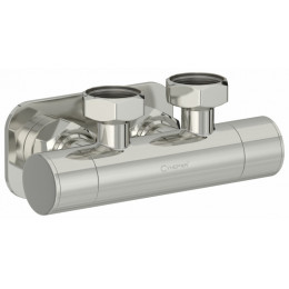 Вентиль, Сунержа, EU50, 2 х НГ G 3/4" / 2 х НГ G 3/4", угловой, скрытый, цвет-сталь без покрытия