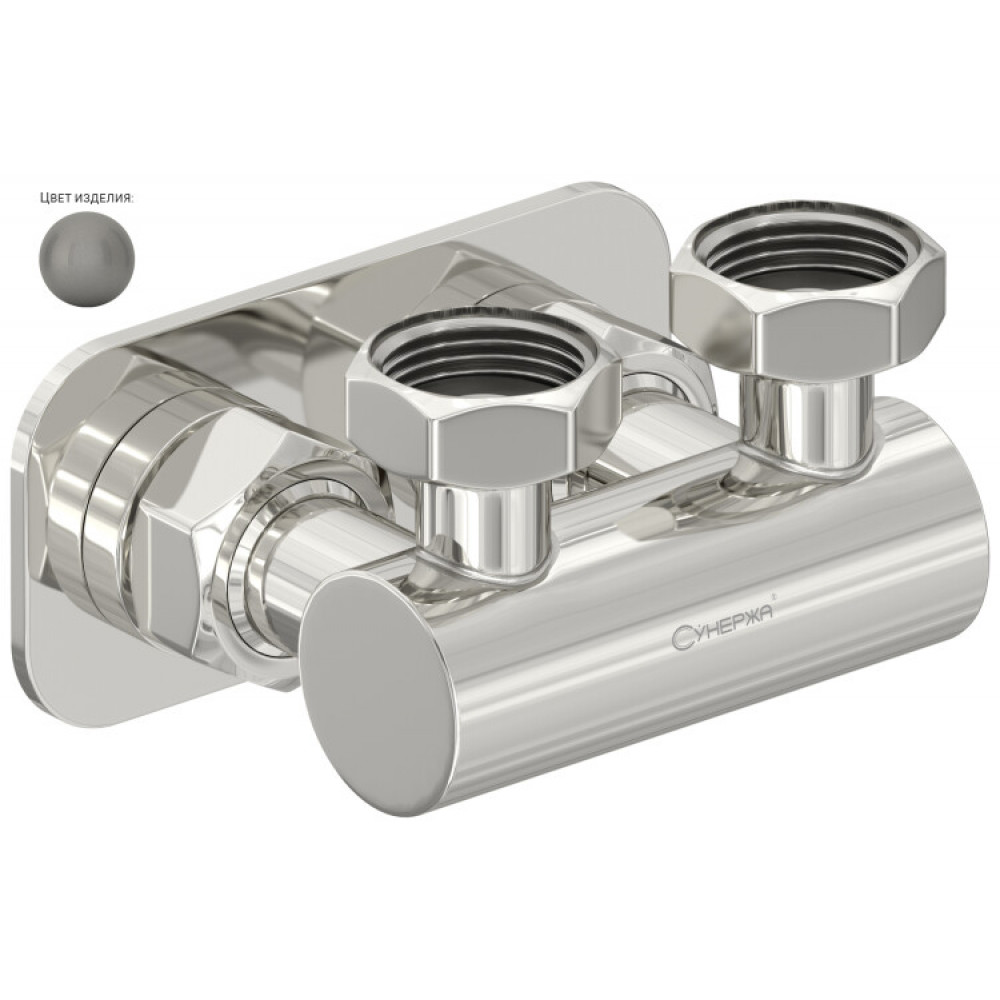 Модуль, Сунержа, угловой EU50,  для отопительных приборов, цвет-RAL 9007 Серо-алюминиевый