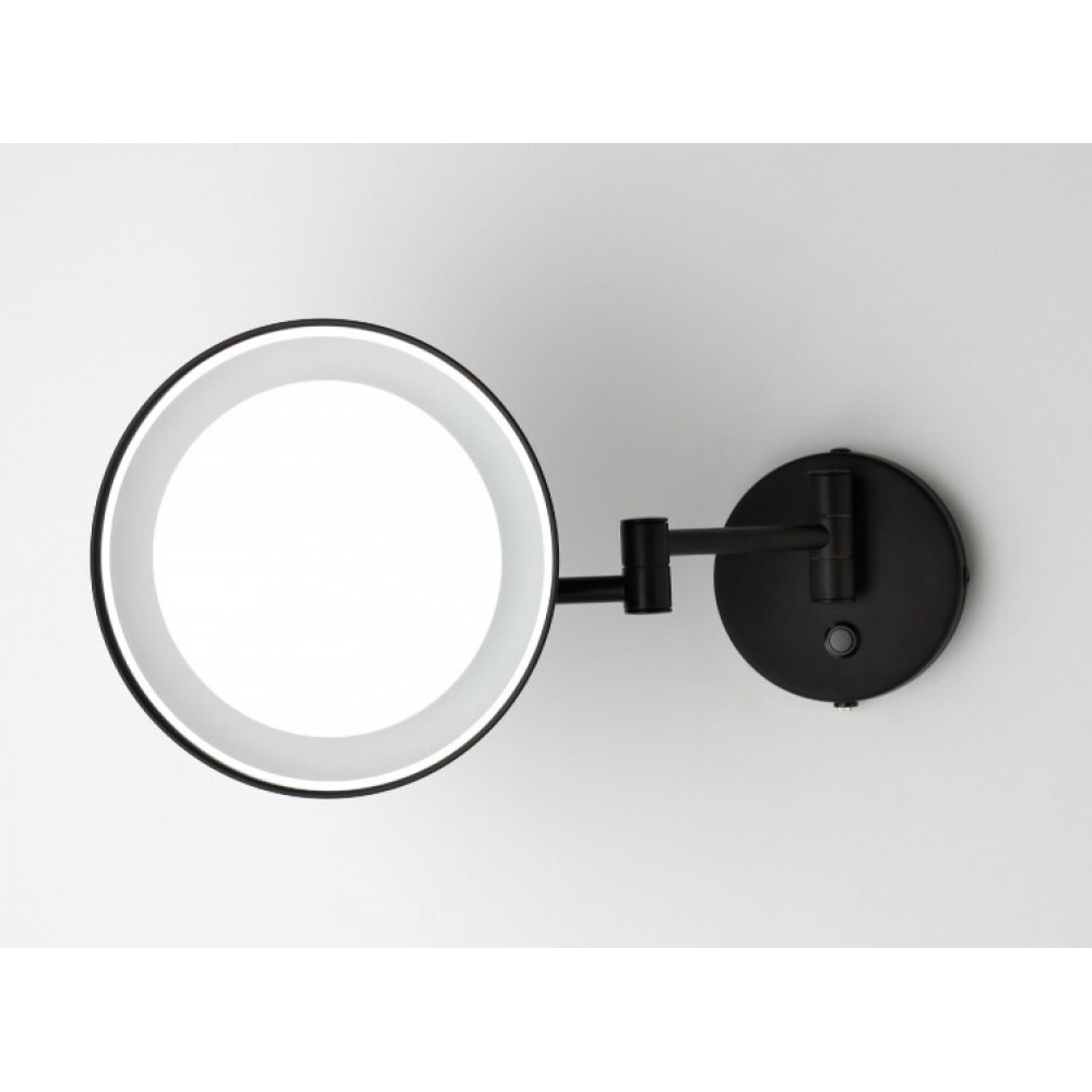 Косметическое зеркало, Bertocci, Vanity, с подсветкой, цвет-черный матовый