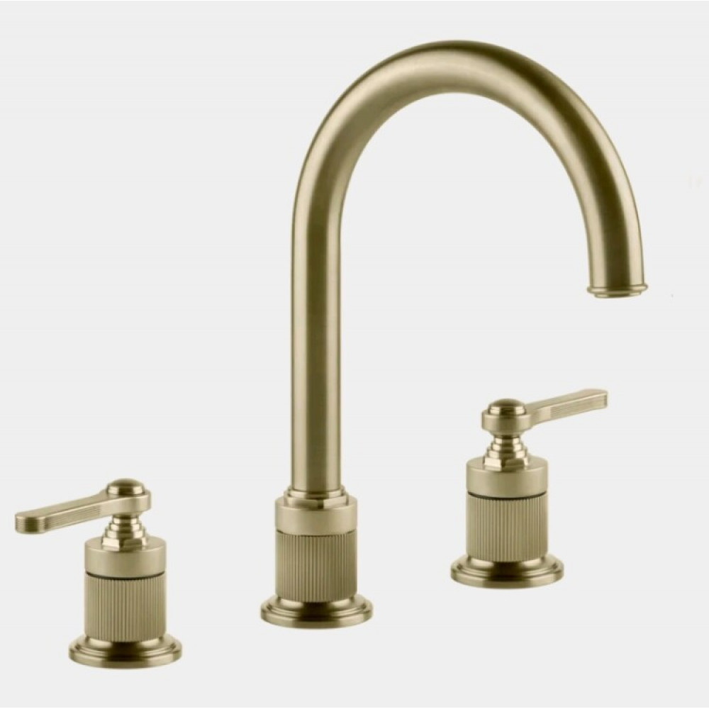 Смеситель для раковины, Gessi, VENTI20, цвет-Brushed Brass PVD