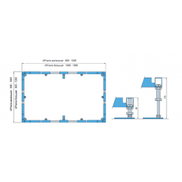 Монтажная рама, Villeroy&Boch, ViFrame, для небольших душевых поддонов, в комплекте-2 центральные ножки