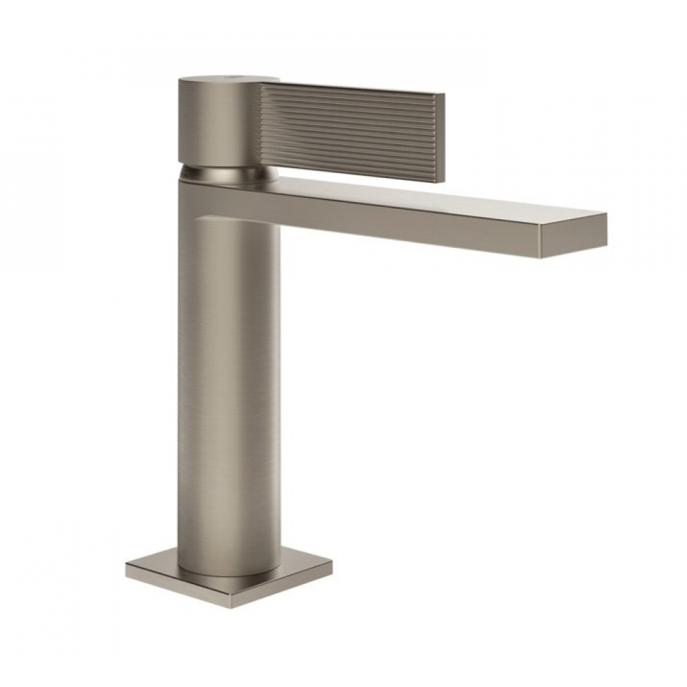 Смеситель для раковины, Gessi, Inverso Diamantato, цвет-Finox Brushed Nickel