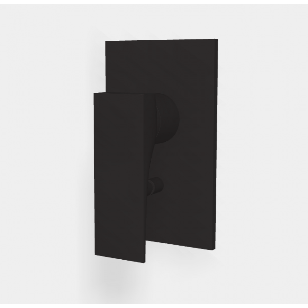 Смеситель для душа, Fima Carlo Frattini, Zeta, на 2 потребителя, цвет-черный матовый