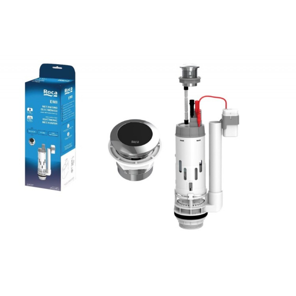 Механизм двойного смыва, Roca, EM1, универсальный, электронный (Товар заказной, возврату не подлежит)