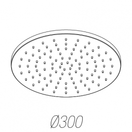 Верхний душ, Ritmonio, 300*300, цвет-хром