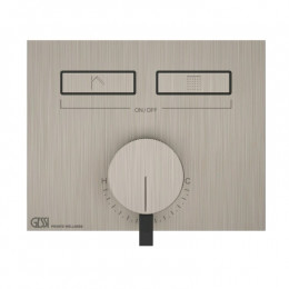 Смеситель для душа, Gessi, HI-FI, на 2 потребителя, цвет-Finox Brushed Nickel