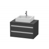 Тумба под раковину, Duravit, Ketho, шгв 800*550*496, раковина-необходимо заказать, цвет-графит матовый