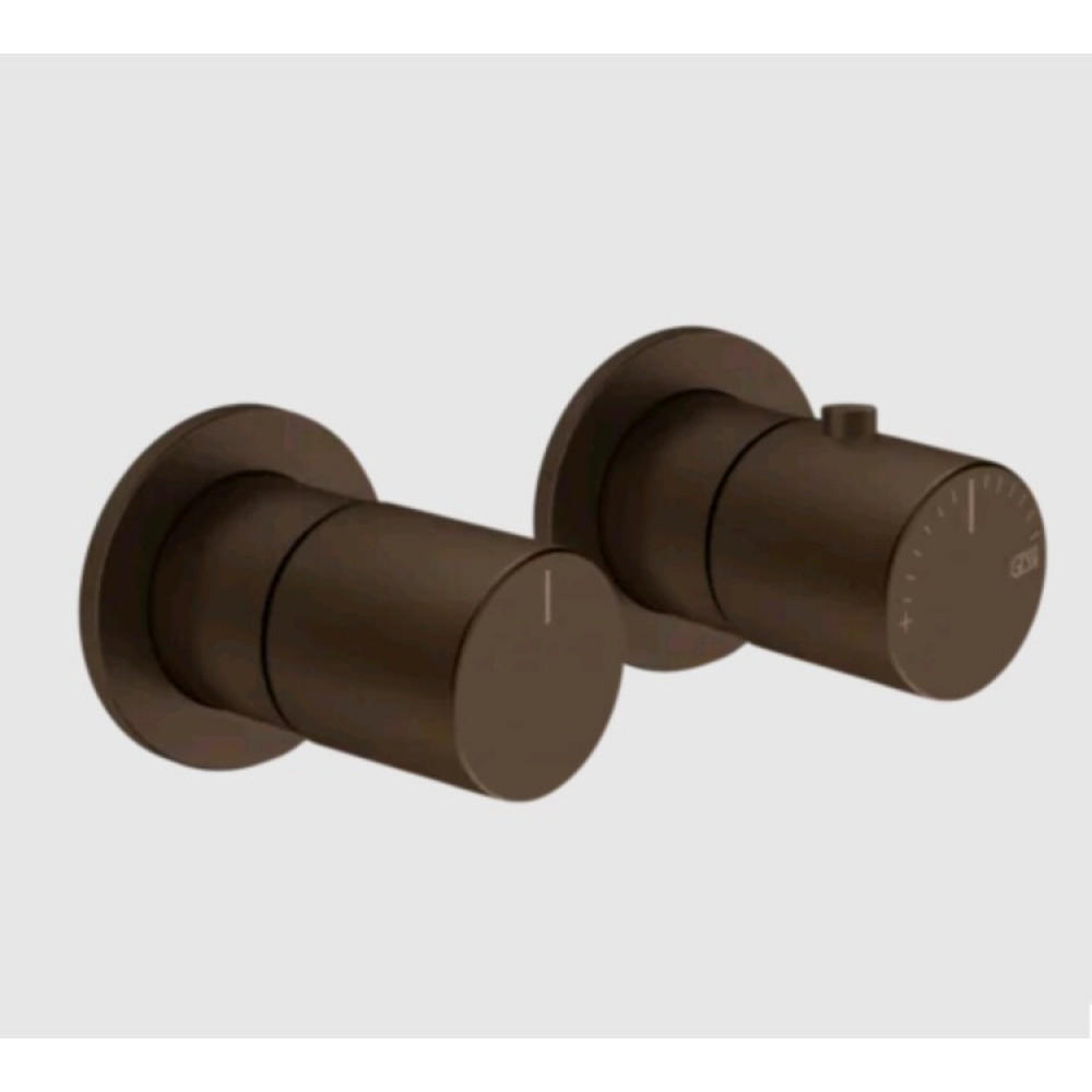 Смеситель для душа, Gessi, Habito Bath-Shower, на 3 потребителя, цвет-Dark Bronze