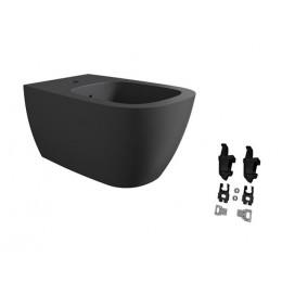 Биде, Alice, Wunder, подвесной, шгв 360*530*285, Aliglaze+, с набором для крепления, цвет-черный матовый