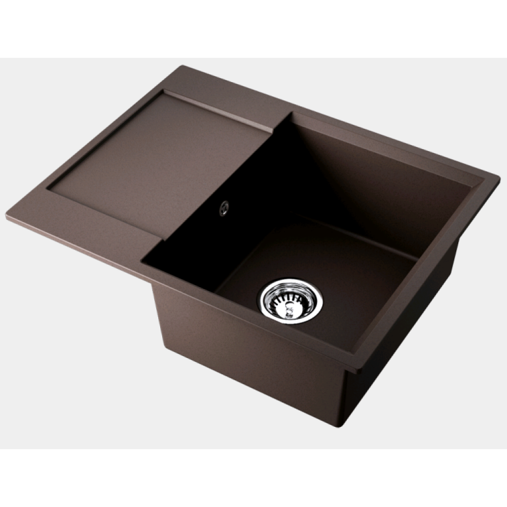 Мойка, Omoikiri, Daisen, шгв 650*510*215, отверстия для смесителя-отсутствуют, цвет-espresso