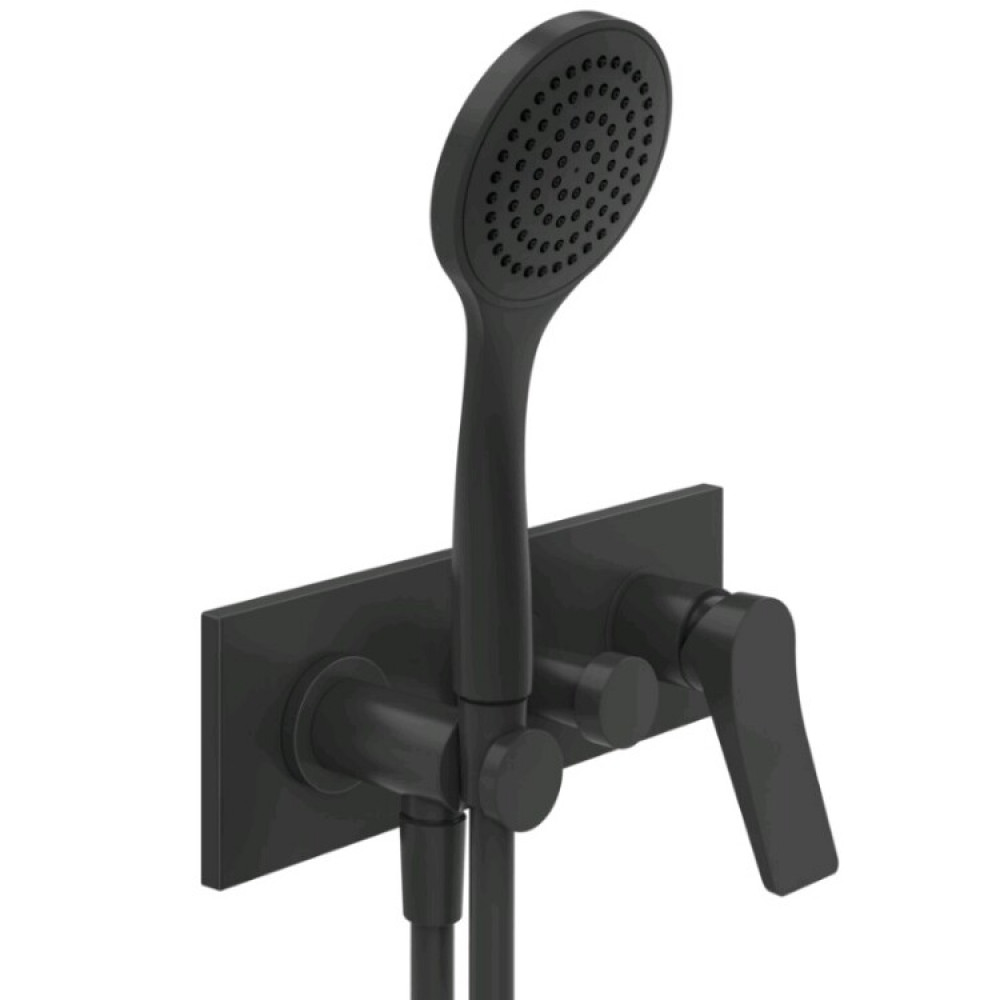 Смеситель для душа, Gessi, Rilievo, на 2 потребителя, цвет-черный матовый