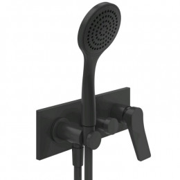 Смеситель для душа, Gessi, Rilievo, на 2 потребителя, цвет-черный матовый