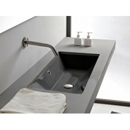 Раковина, Scarabeo, Teorema 2.0, шгв 600*360*170, отверстия для смесителя-отсутствуют, BIOKER, цвет-Ardesia