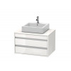 Тумба под раковину, Duravit, Ketho, шгв 800*550*496, раковина-необходимо заказать, цвет-белый глянцевый
