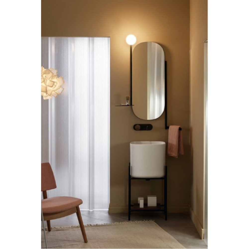 Зеркало, Scarabeo, Laila , овальное, шв 450*900, с подсветкой, цвет-черный матовый