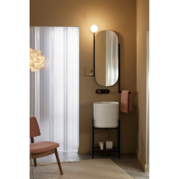 Зеркало, Scarabeo, Laila , овальное, шв 450*900, с подсветкой, цвет-черный матовый