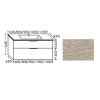 Тумба под раковину, Burg, Eqio, шгв 920*490*640, раковина в комплекте, LED подсветка, цвет-Flanelle oak decor