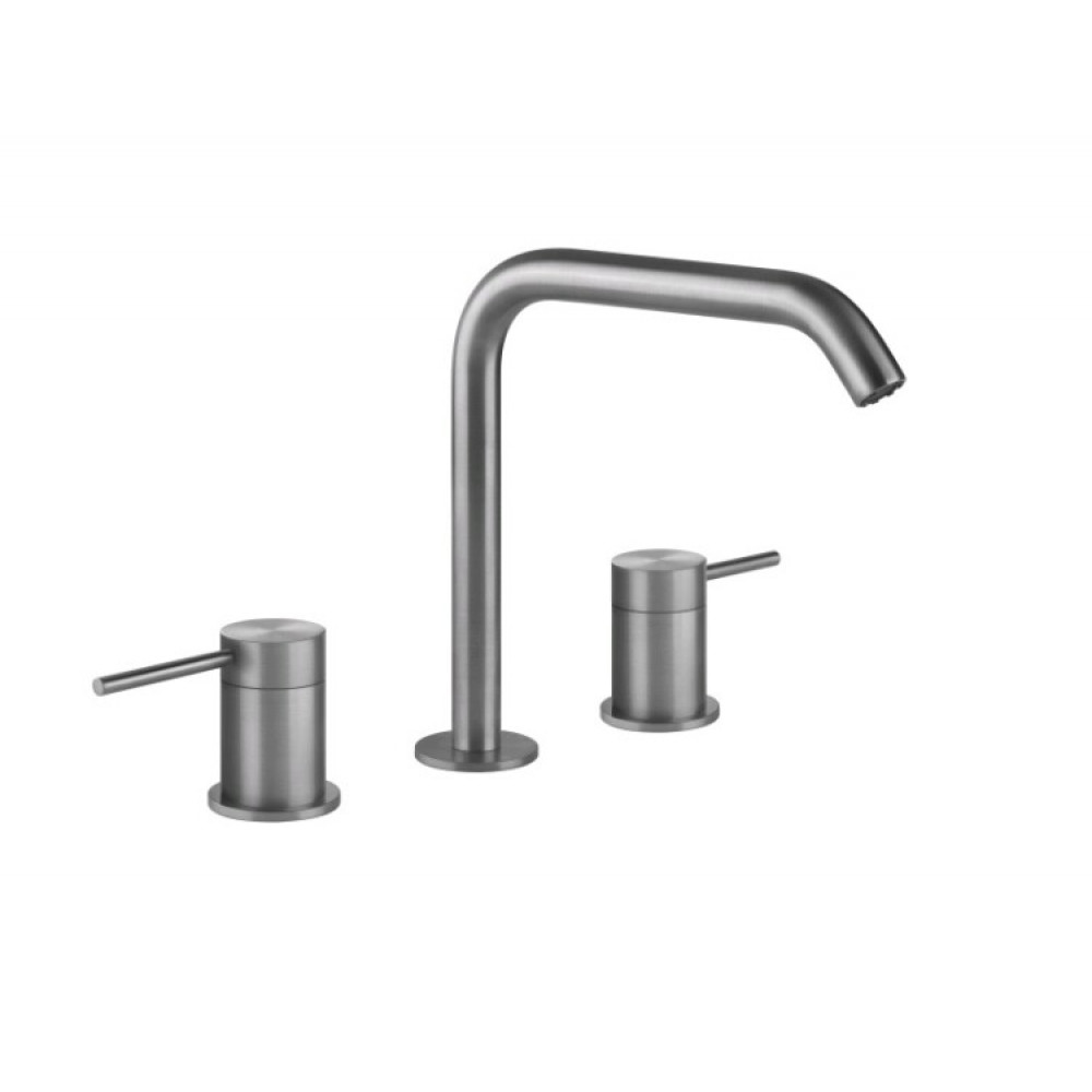Смеситель для раковины, Gessi, Flessa, цвет-Warm Steel Brushed PVD