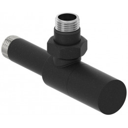 Вентиль, Сунержа, G 1/2" НР х G 1/2" НР, угловой, цилиндр, цвет-тёмный титан муар