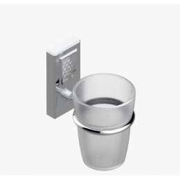 Стакан, THG, Metropolis Clear crystal with lever, шг 75*111, цвет-никель