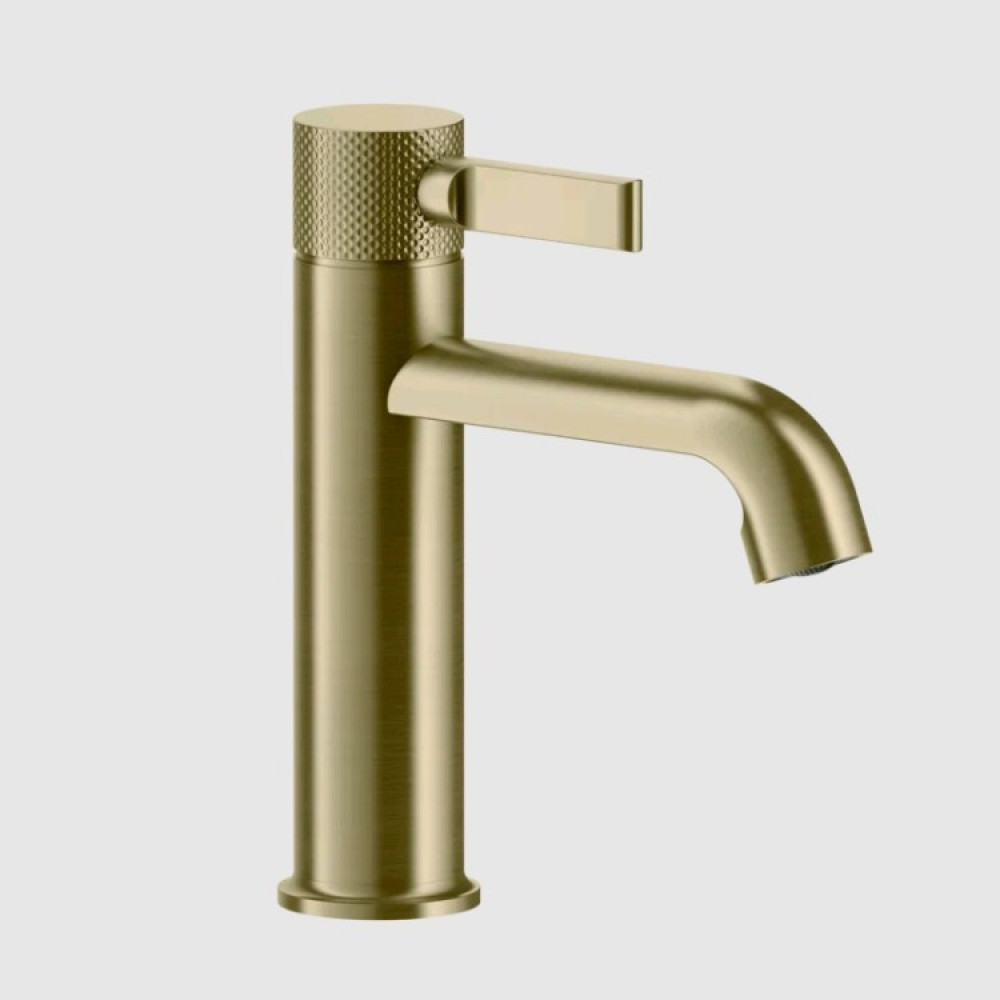 Смеситель для раковины, Gessi, Inciso, цвет-Brushed Brass PVD