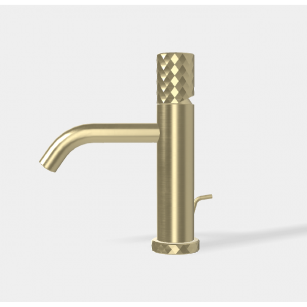 Смеситель для раковины, Fima Carlo Frattini, Spillo Tech, X COLLECTION, цвет-брашированный шампань