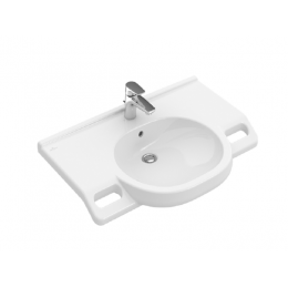 Раковина, Villeroy&Boch, O'Novo Vita, шгв 800*550*190, отверстия для смесителя-1, цвет-альпийский белый