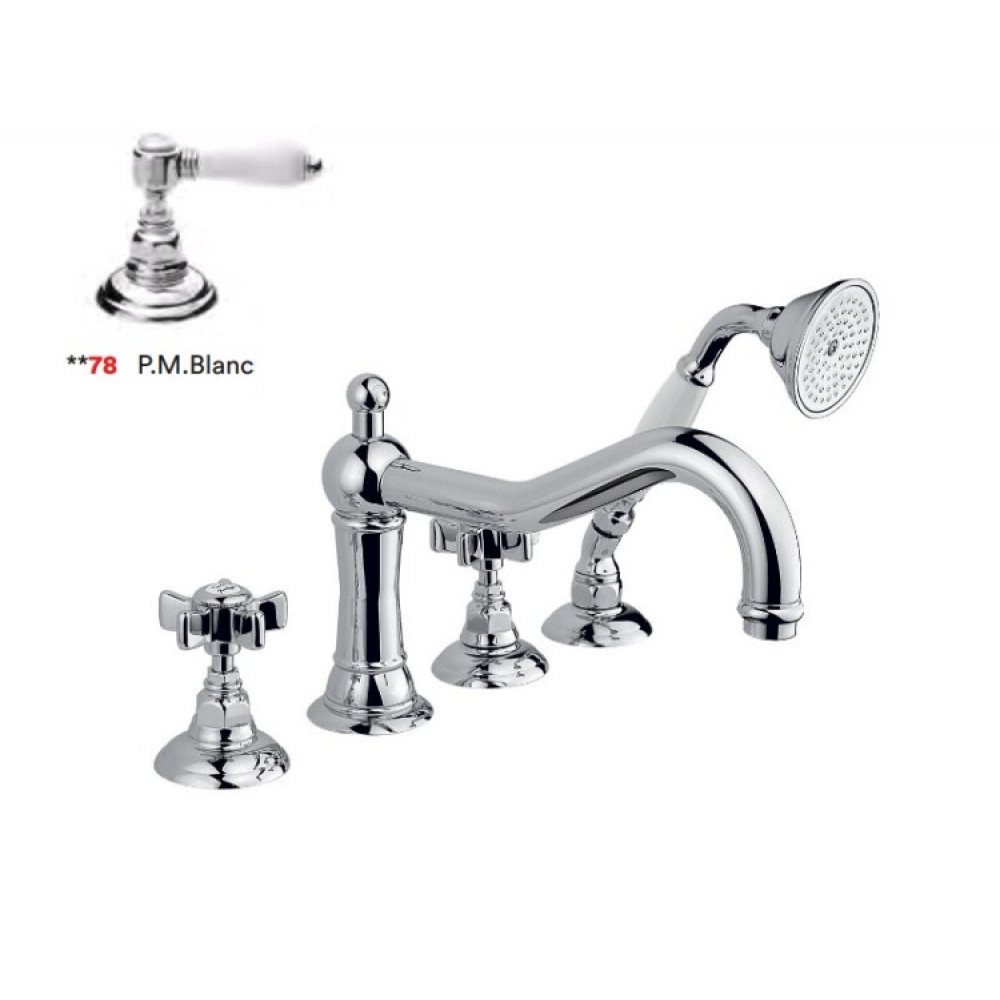 Смеситель для ванны и душа, Nicolazzi, P.Mont Blanc, цвет-Chrome