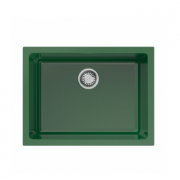 Мойка, Omoikiri, Okinoshima, шгв 610*460*255, отверстия для смесителя-отсутствуют, цвет-Royal Green matt
