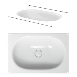 Раковина, Bette, BetteComodo, шгв 574*380*120, отверстия для смесителя-отсутствуют, цвет-Manhattan