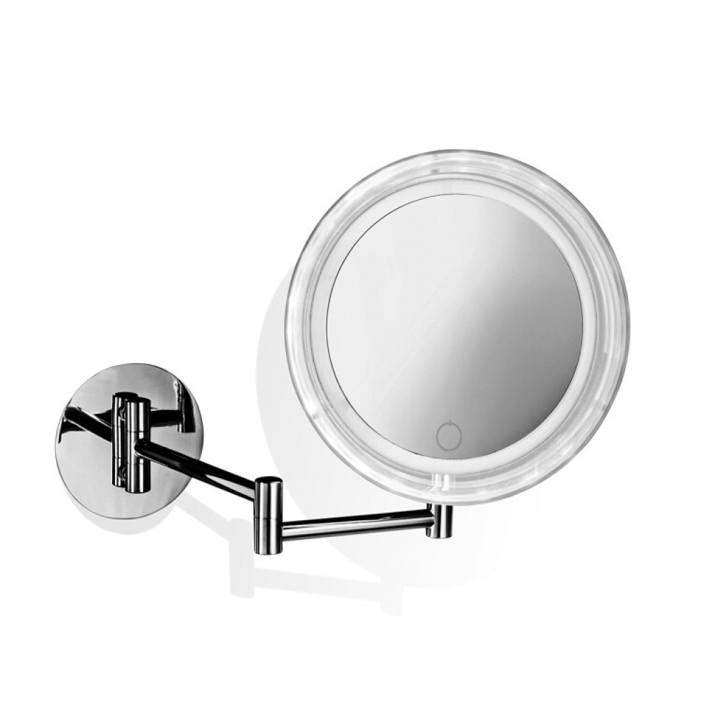 Косметическое зеркало, Decor Walther, BS 16 TOUCH, с подсветкой, без кабеля, на батарейках, цвет-хром